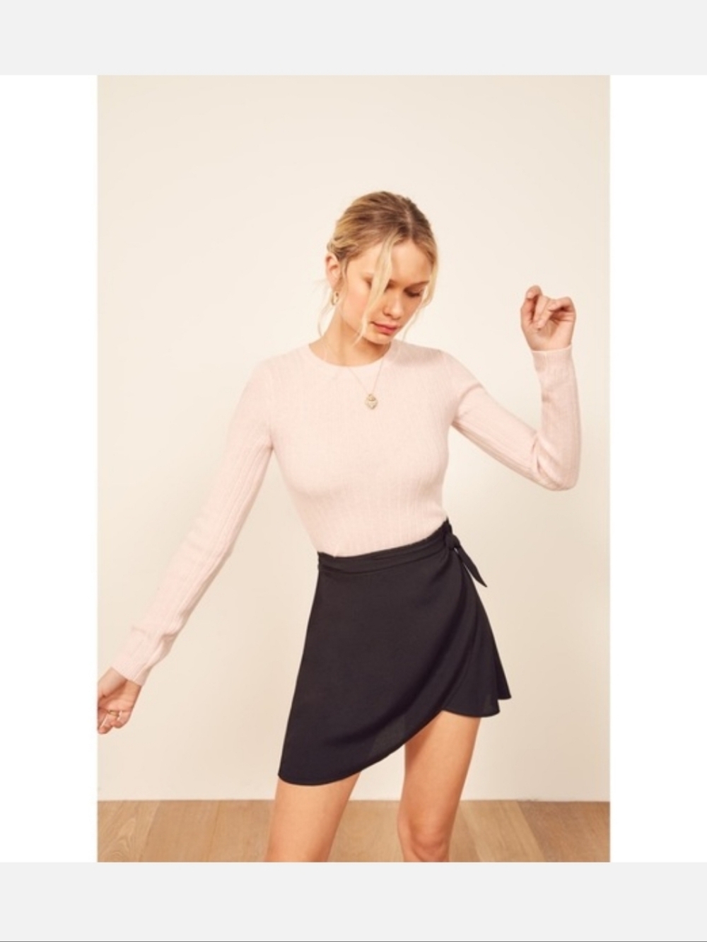 REFORMATION BRITTA WRAP MINI SKIRT